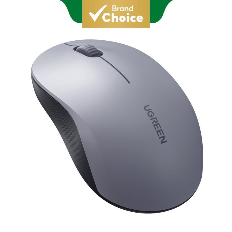 UGREEN เมาส์ไร้สาย 3 ปุ่ม เงียบ 2.4G พร้อมตัวรับสัญญาณ USB Mini 4 ระดับ DPI 4000DPI บลูทูธโหมดคู่ มื