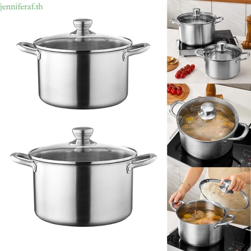 Jenniferf Cooking Pots ฝาซุปเหล็ก Stock Pots Kitchen Saucepan เครื่องครัว