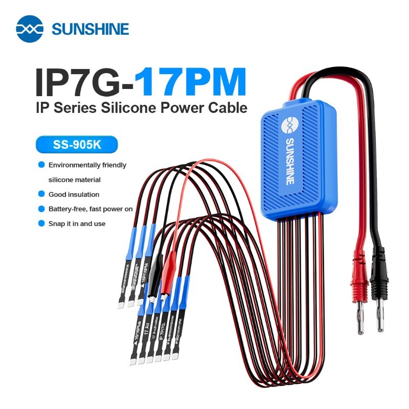 SUNSHINE SS-905K สายซิลิโคน Power Boot Control สำหรับซ่อม iPhone 6-17 Pro Max