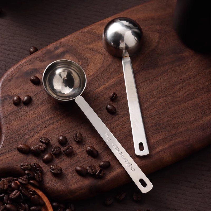 304ช้อนตวงสแตนเลส-ด้ามยาว15มิลลิลิตร30มิลลิลิตรกาแฟตักนมผงช้อนครัวเครื่องมือวัด