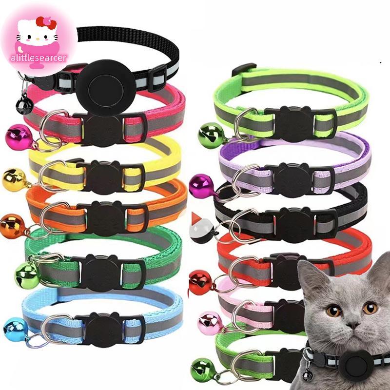 Alittlesearcer สัตว์เลี้ยง GPS Traer พร้อม Bell น่ารักสะท้อนแสง Night Cat ที่อยู่ Footprint จี้ Trai