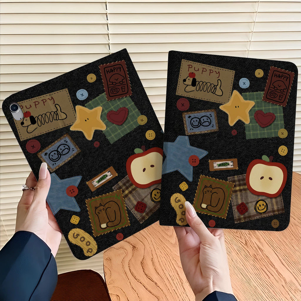🔥จัดส่งทันที🔥เคสipad Pro11 2024 air7 air5 gen11 กางเกงยีนส์สไตล์การ์ตูน ช่องใส่ปากกา เคสไอแพด mini7