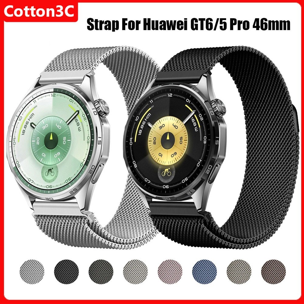 Milanese Loop Band สําหรับ Huawei Watch GT6 Pro 46 มม.สร้อยข้อมือแม่เหล็กสําหรับ Huawei GT 5 4 Pro 46 มม.