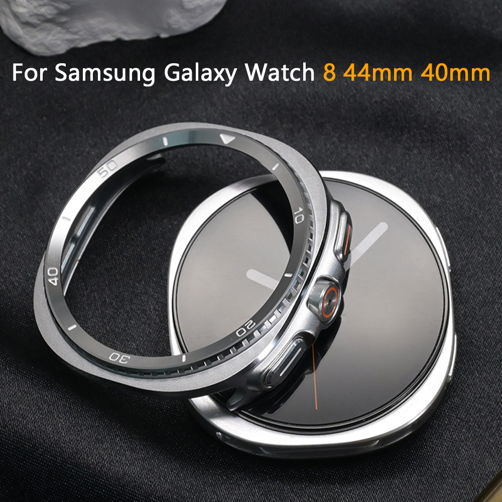 SAMSUNG อลูมิเนียมกรณีโลหะผสมสําหรับ ซัมซุง กาแลคซี นาฬิกา8 44มิลลิเมตร40มิลลิเมตรฮาร์ดกรอบป้องกันปกสําหรับ ซัมซุง นาฬิกา8อุปกรณ์เสริมป้องกั