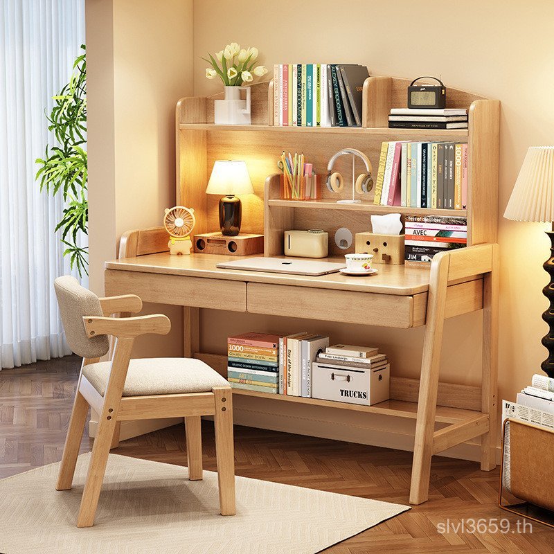 ชั้นวางหนังสือแบบเรียบง่ายสําหรับนักเรียนชั้นประถมศึกษา ssld612#芯学习桌家用实木可现代书桌升降卧室 PO5P