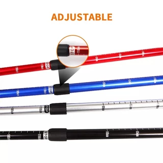 ไม้เท้าเดินป่า ปรับความสูงได้ 53-110cm Trekking Pole โช้คอัพ อลูมิเนียม ด้ามจับแนวตั้ง ไม้เท้าปีนเขา