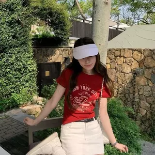 เสื้อยืดแขนสั้นพิมพ์ลายสไตล์เรโทรผ้าฝ้ายอเมริกันแท้ ไหล่กว้าง ดีไซน์เก๋แบบสาวฮอต ปีศาจ แฟชั่นฤดูร้อนใหม่ ทรงบางเข้ารูป