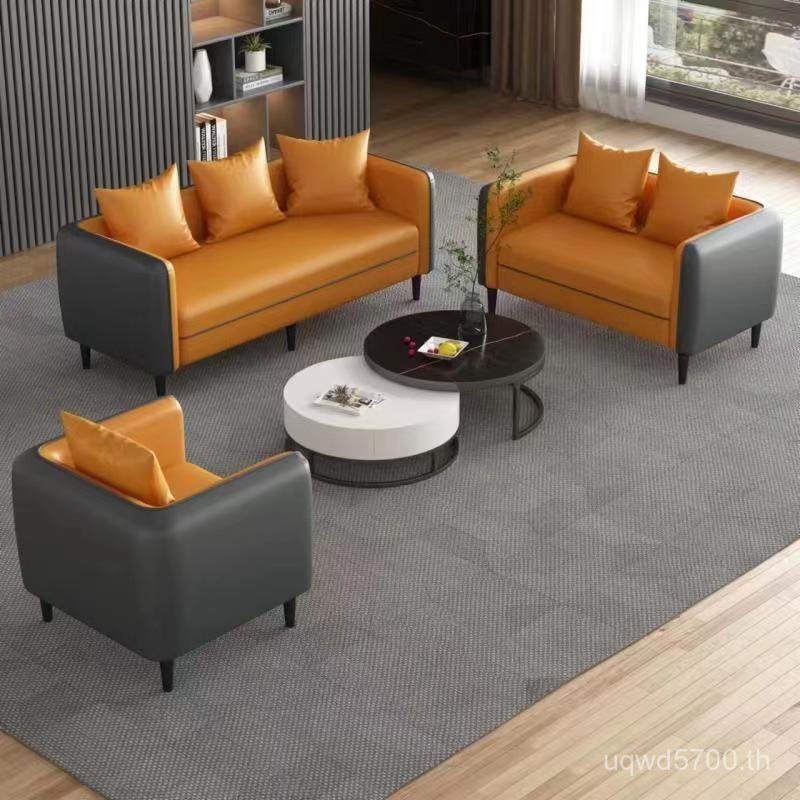 Simple Apartment ร้านตัดผม Pool Hall ห้องนั่งเล่นทิ้งห้องเช่า Sand Discovery รุ่นโซฟาหนังแท้ Small A
