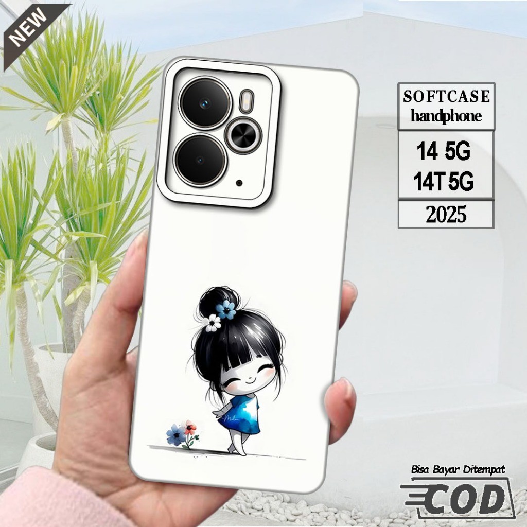 Silicone Realme 14 5G 2025 และ Case Realme 14T 5G 2025 _เคส ยืดหยุ่นสีดําใสยืดหยุ่น