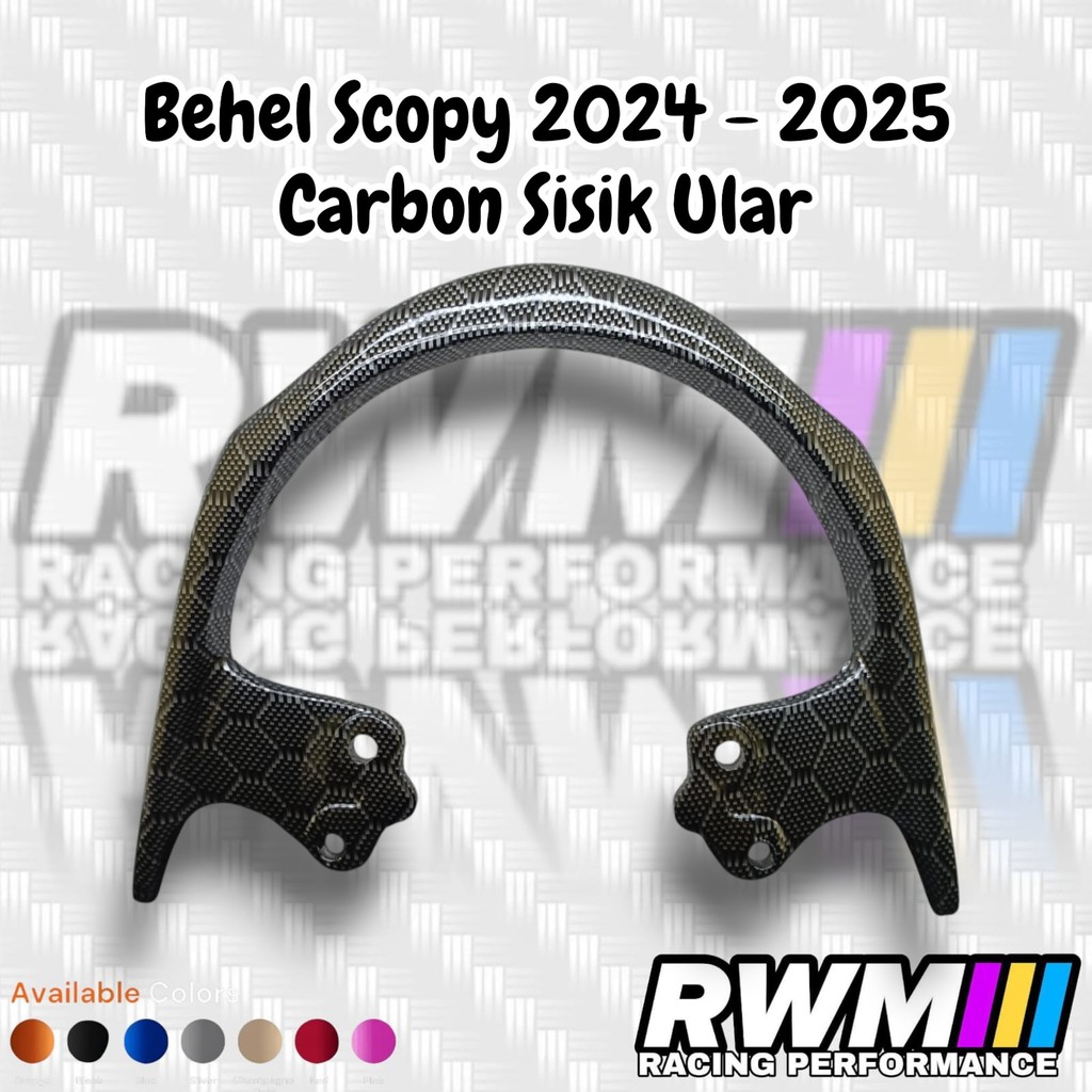 Scopy Brace 2024 - 2025 คาร์บอนงู Scale Motif PNP Scoopy คาร์บูเรเตอร์ Inject Fi วัสดุหนา