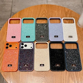 หลากสี Rhinestones เข้ากันได้กับเคสโทรศัพท์สําหรับ iPhone 17 Pro Max 17 Pro Air 16 Pro 15 + 14 13 12 11 Glitter กล้องป้องกันฝาครอบ