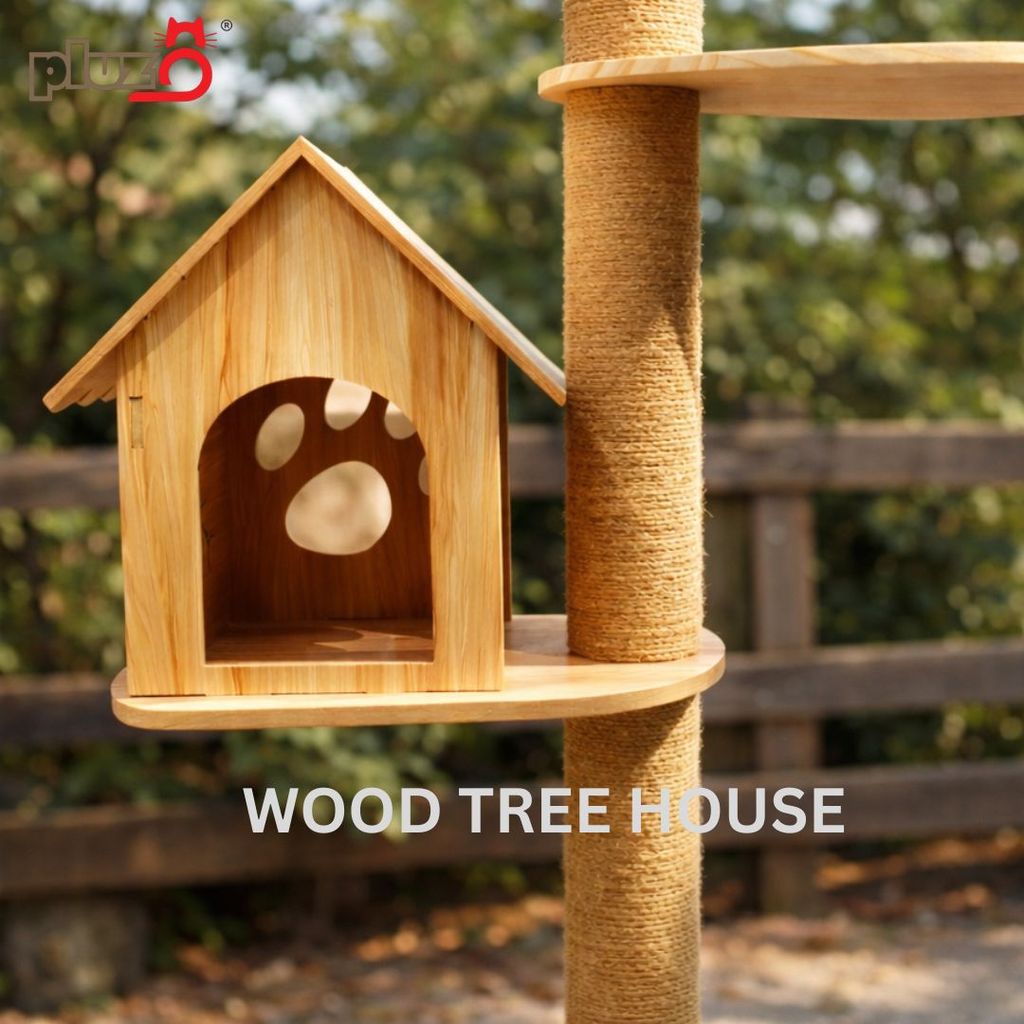 Cat TREE HOUSE อุปกรณ์เสริมเพิ่มเติมสําหรับพัดลมแมวไม้ 4 ชั้น Tower ADD ON TREE HOUSE
