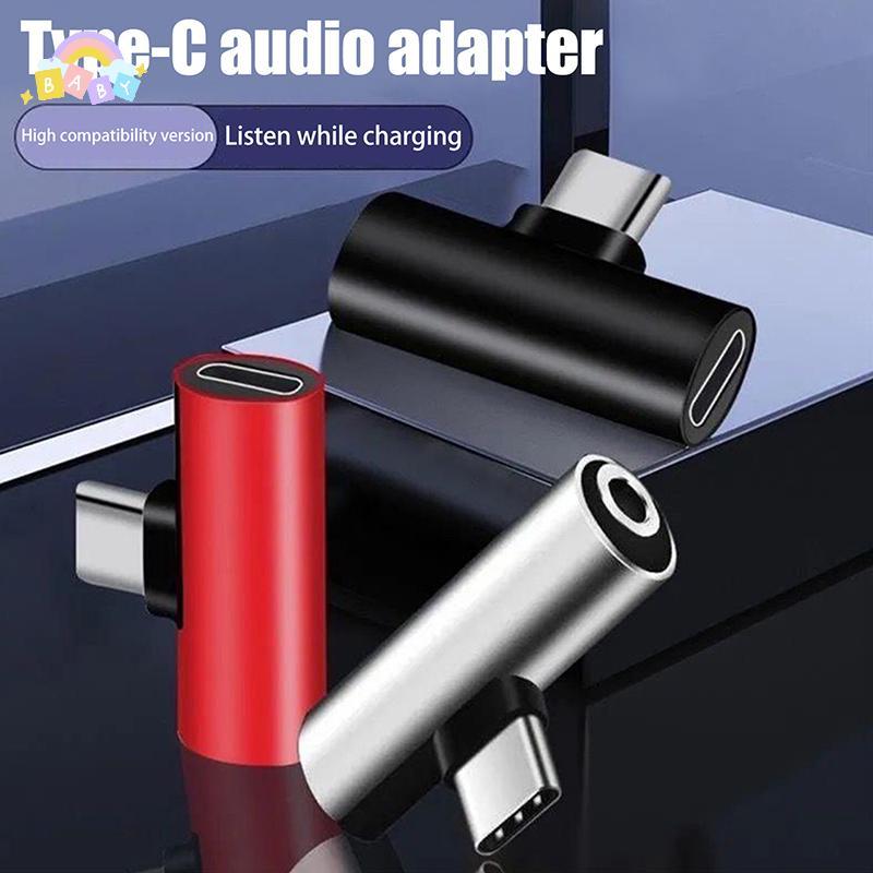 [BB-t] อะแดปเตอร์โลหะหูฟัง USB Type-C ถึง 3.5 มม. ตัวแยกการชาร์จพร้อม Aux Audio Ja สําหรับโทรศัพท์หล