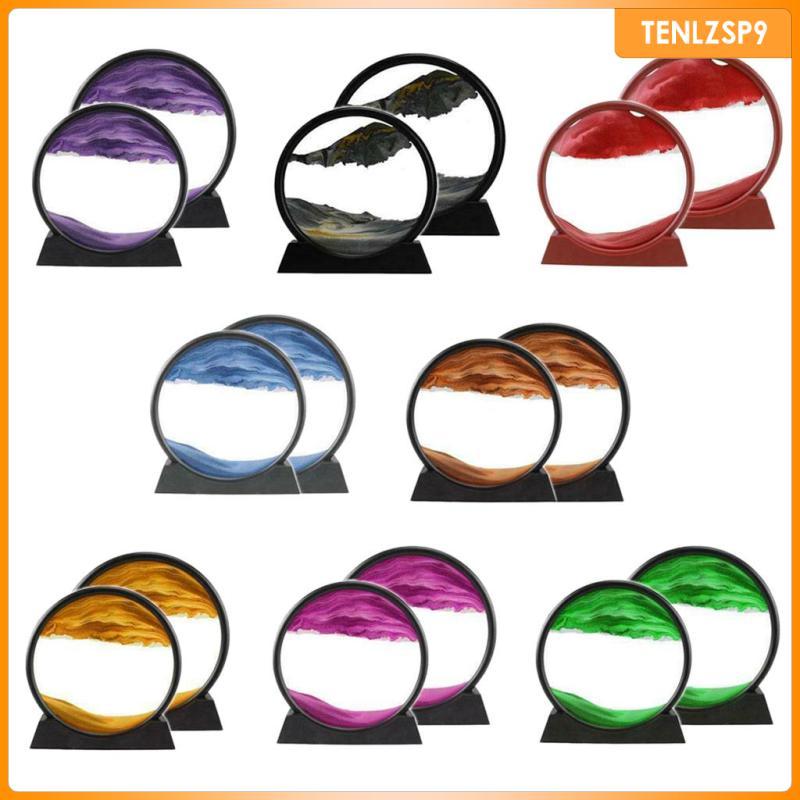 [tenlzsp9] Vision Sand Picture 3D Deep Sea Sand-scape Flowing Sand Art ของเล่นนาฬิกาทราย