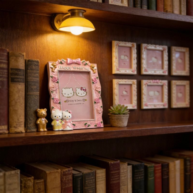 [JJ HOME] Hello Kitty HelloKitty กรอบรูปเรซิน สิ่งที่ดีมา True Double Couple Photo Storage