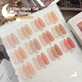 MORDDA-แฟชั่นเจลทาเล็บสีชมพูชุด 12 สีเหมาะสําหรับร้านทําเล็บและของใช้ประจําวัน