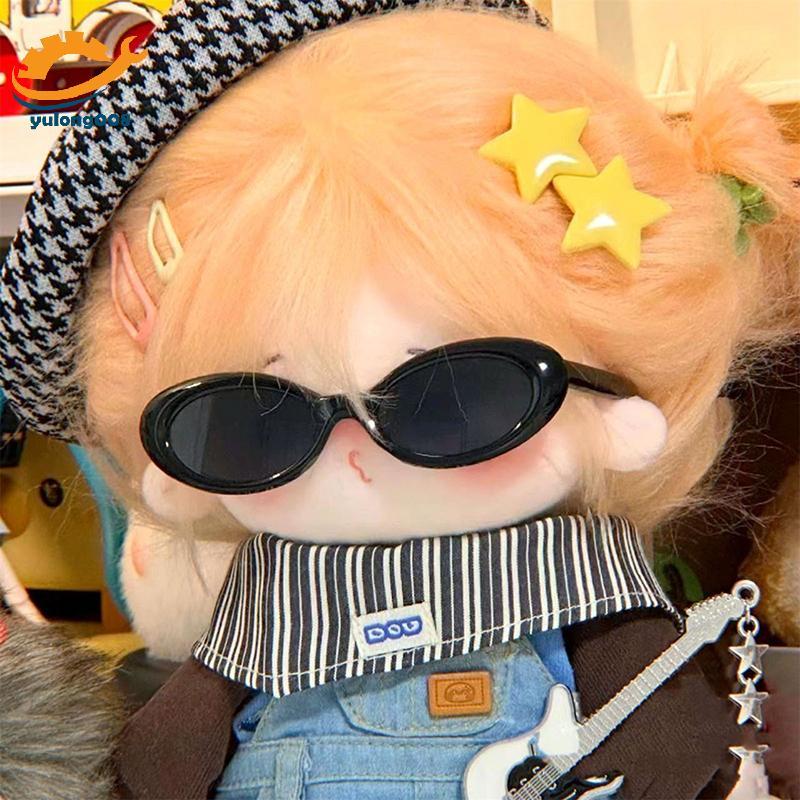 [MR] 1PC Mini ตุ๊กตาสัตว์ DIY อุปกรณ์เสริมแฟชั่น Cat Eye แว่นตาสําหรับ 10 ซม.ผ้าฝ้ายตุ๊กตาน่ารักแว่น