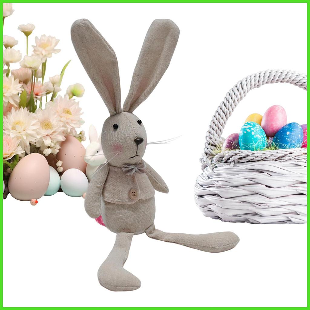 Easter Bunny ตุ๊กตาน่ารักตกแต่งแขนยาว Easter Bunny ตุ๊กตาสําหรับสาวเด็กเด็กตะกร้าเล่น Sleep chunnimt