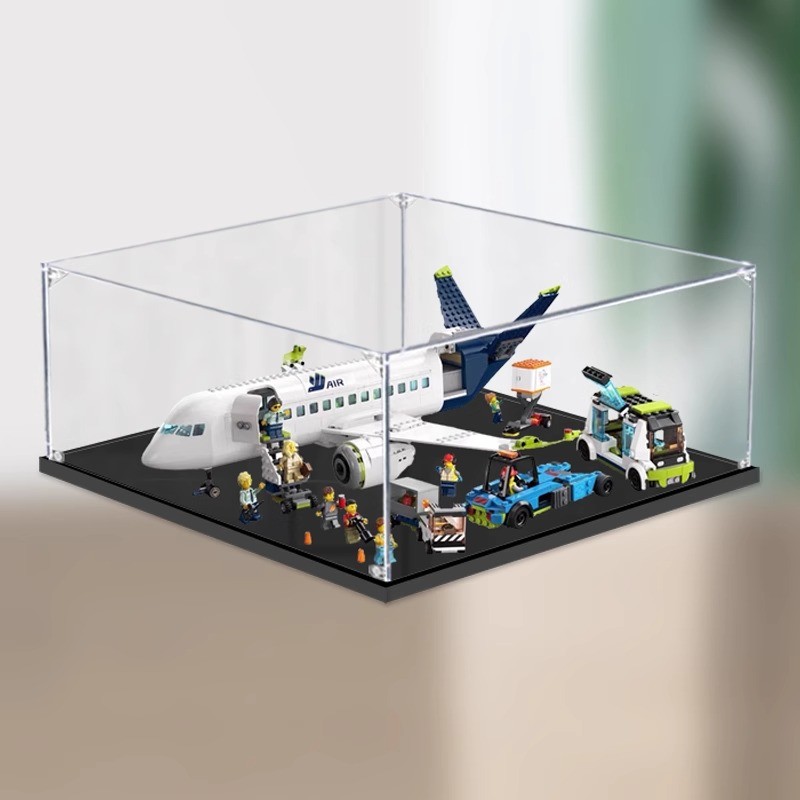 กล่องอะคริลิคใส ตู้โชว์กันฝุ่น Lego 60367 Passenger Plane เครื่องบินโดยสาร สั่งตัดตามขนาด