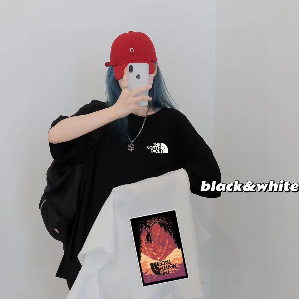 The North Face/The North Face 2026 Mengkou ฤดูใบไม้ผลิสไตล์ใหม่เสื้อยืดแขนสั้นชายหญิงคู่ High-End He