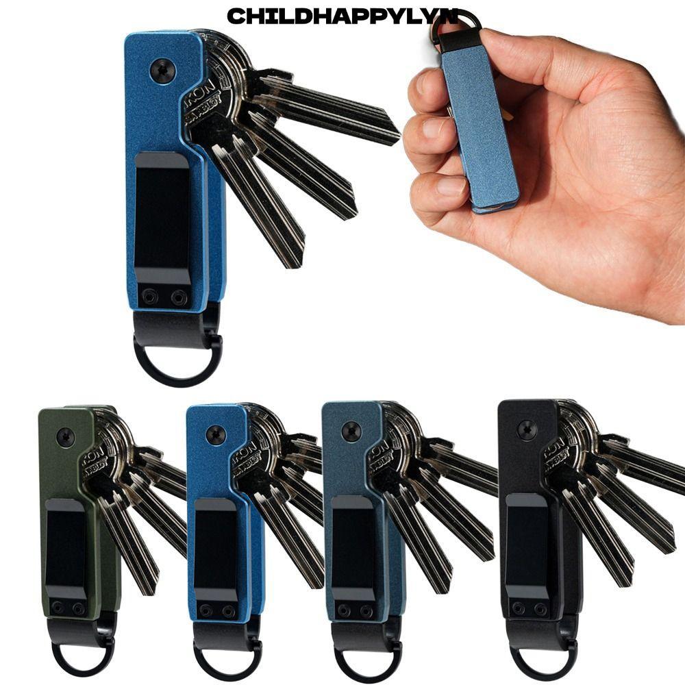 CHILDHAPPYLYN Key Organizer, Minimalist Holds 2-5 Keys Key Holder, Metal Compact Keys Bag Outdoor