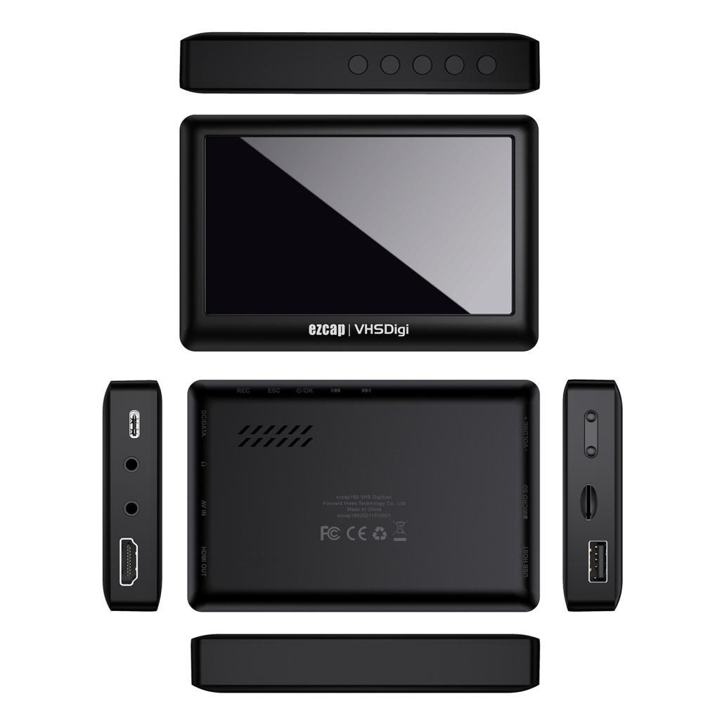 Supergoodsales Supergoodsales Ezcap180 AV Recorder กล่องจับภาพเสียงวิดีโอตัวแปลงอนาล็อกเป็นดิจิตอล บ