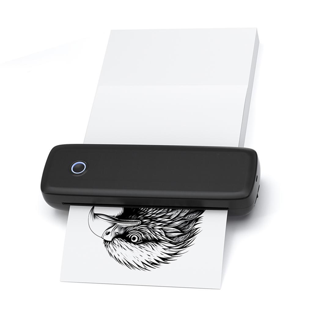 Buybybuy Bluetooth A4 เครื่องพิมพ์ความร้อนแบบพกพา USB 203dpi สําหรับพิมพ์ Wide56mm/77mm/107mm/210mm/