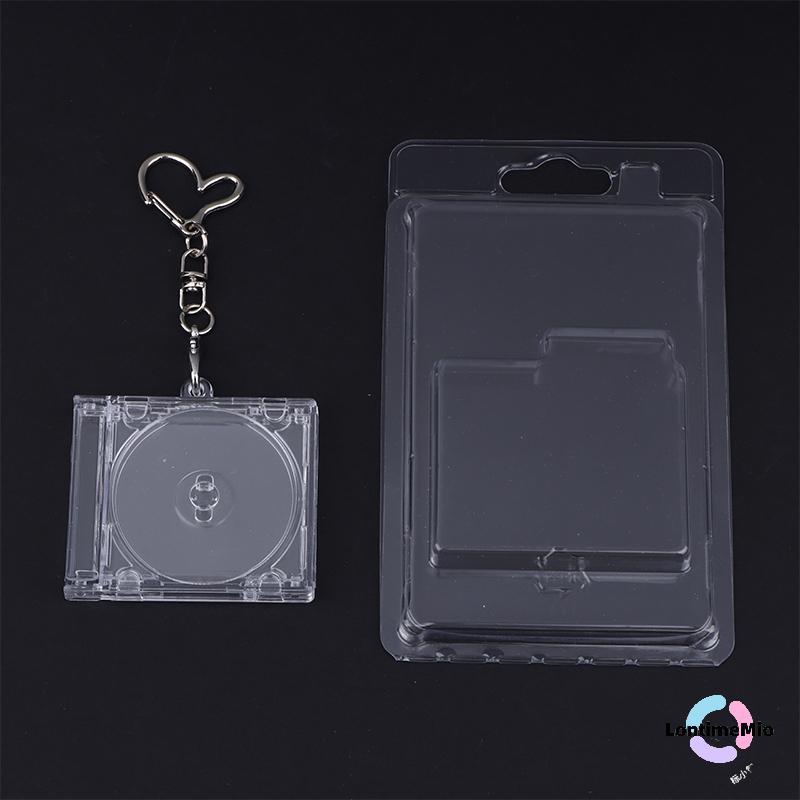 LontimeMio] Mini Cd พวงกุญแจอัลบั้มกรณีพลาสติก Cd Cases Clear DVD Bulk DVD Jewel Keyring เพลง nk Min