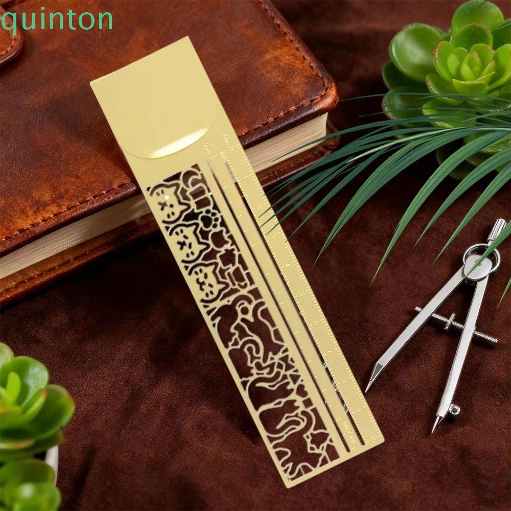 QUITON Cat Template Ruler, Precision Double-Sided Cat Pattern Ruler, Multifunctional Stationery Tool