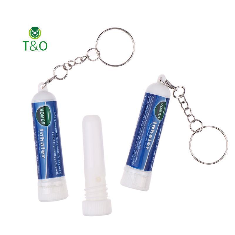 T&O 5 ชิ้นจมูก Sti พวงกุญแจ Boosts Focus Inhaler หลอด Cooling Nasal Inhaler Aromatherapy Energy Bar