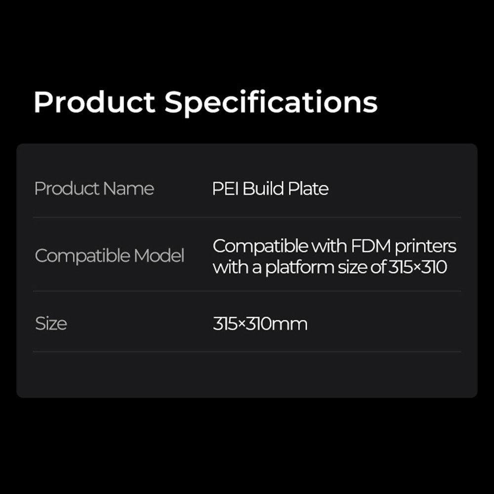 Stylish365 Creality K1 Max PEI Build Plate Kit 315x310mm พร้อมความต้านทานความร้อนที่ยอดเยี่ยม Easy M
