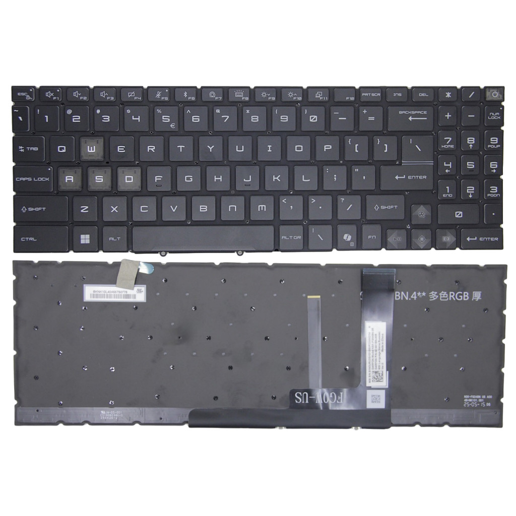 MSI MSI VECTOR GP68HX 13V GP68 GE68 GP78 GE78HX MS-17S1 คีย์บอร์ด