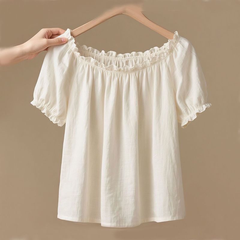 ส่งไวจากไทยBreezeS-4XL ฤดูร้อนรอบคอสั้นด้านบนผู้หญิงสั้นเกาหลีฤดูร้อนผู้หญิงบวกขนาดเสื้อหลวม