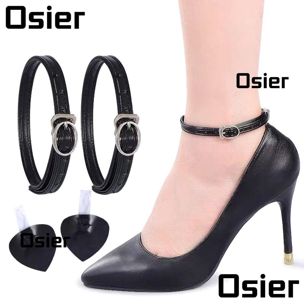 OSIER เข็มขัดรองเท้าข้อเท้า, Bundle Laces Tie สายรัดเข็มขัดปรับ,แฟชั่นโลหะเคล็ดลับ Anti-skid รองเท้าส้นสูงรองผู้หญิง