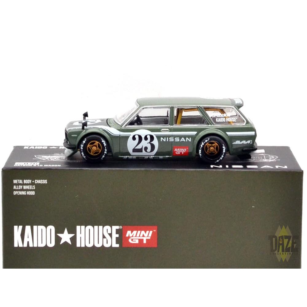 MINI GT KAIDO HOUSE - DATSUN 510 WAGON CARBON FIBER V3 (GREEN)  [Parallel Import]