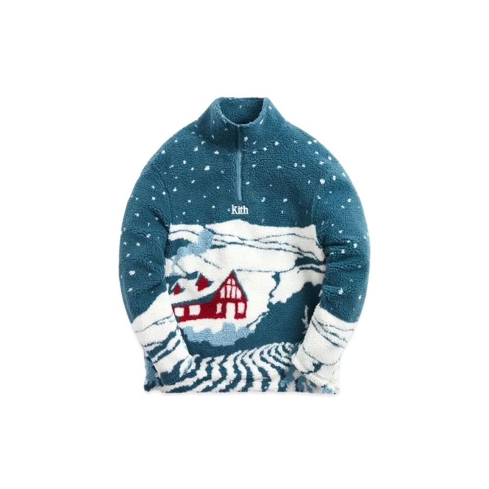 Kith Claremont Sherpa Quarter Zip Anchor Unused