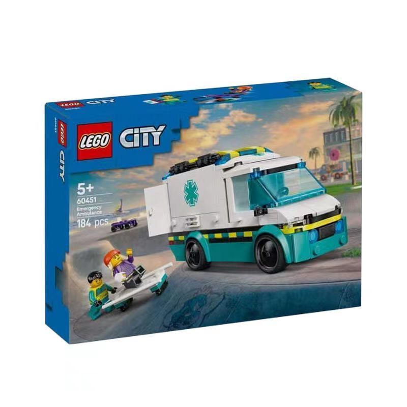 LEGO LEGO City Series 60451 ของขวัญรถพยาบาลฉุกเฉินสําหรับเด็กผู้ชายผู้หญิง