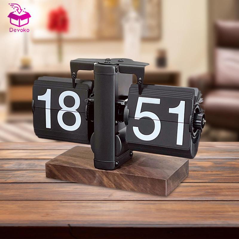 [chiwanji2mf] Flip Desk Clock Digital Auto Flip Clock Multifunctional Decor Mechanical Flip Clock fo