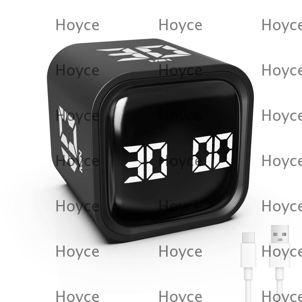 HOYCE Pomodoro Timer, 5/10/30/60min 3 Volume Digital Cube Timer, การหมุนจับเวลาที่กําหนดเองนับถอยหลั