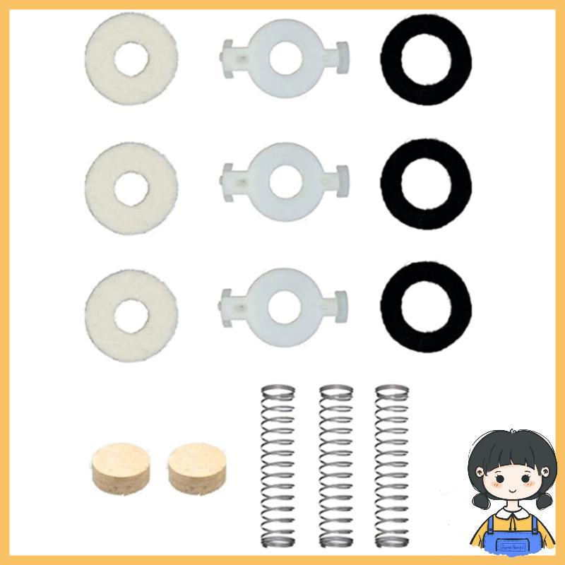 Bang 14 ชิ้นชุดวาล์วทรัมเป็ตฤดูใบไม้ผลิ Felt เครื่องซักผ้า Cork Pad ลูกสูบทรัมเป็ตซ่อมเครื่องมือ