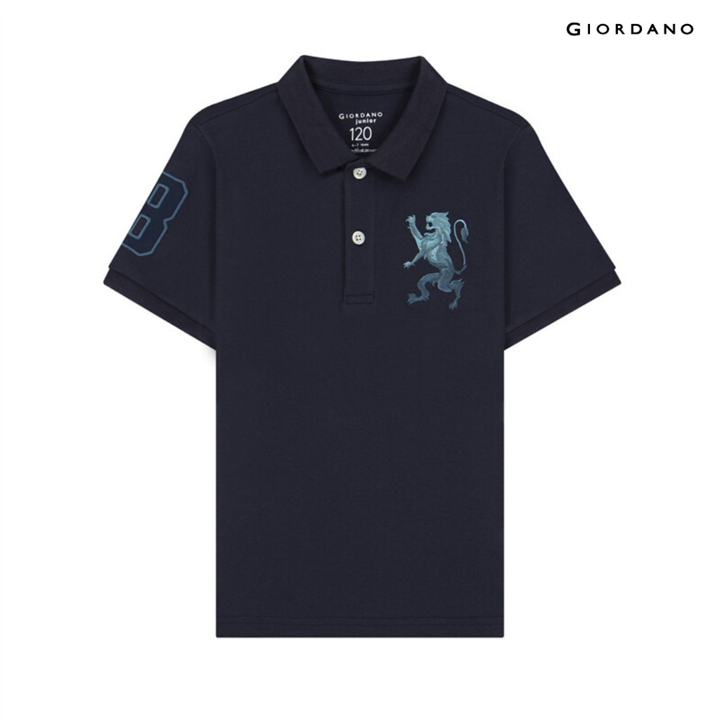 Giordano Junior's Lycra Pique Lion Polo Shirt