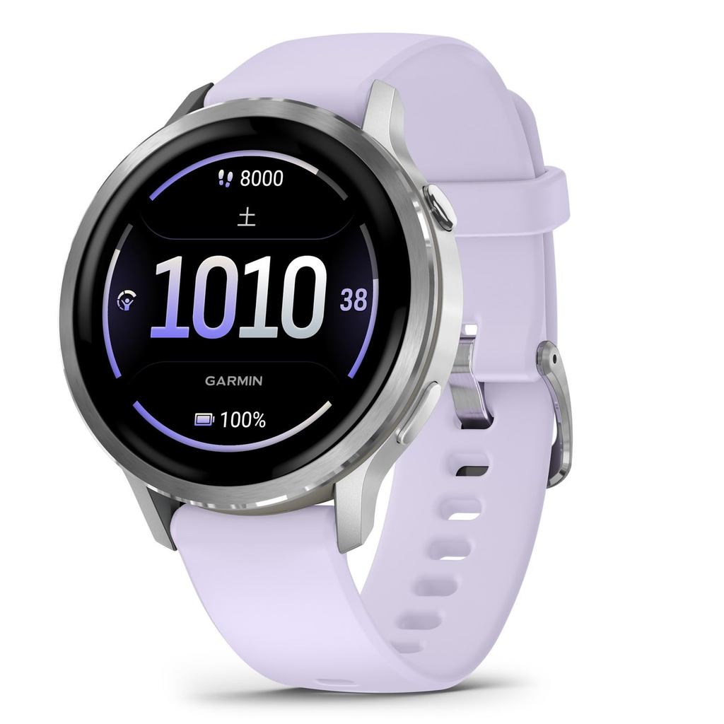 GARMIN Venu 4 Silver/Periwinkle 41mm Smartwatch with AMOLED Display, Long Battery Life, Health and F