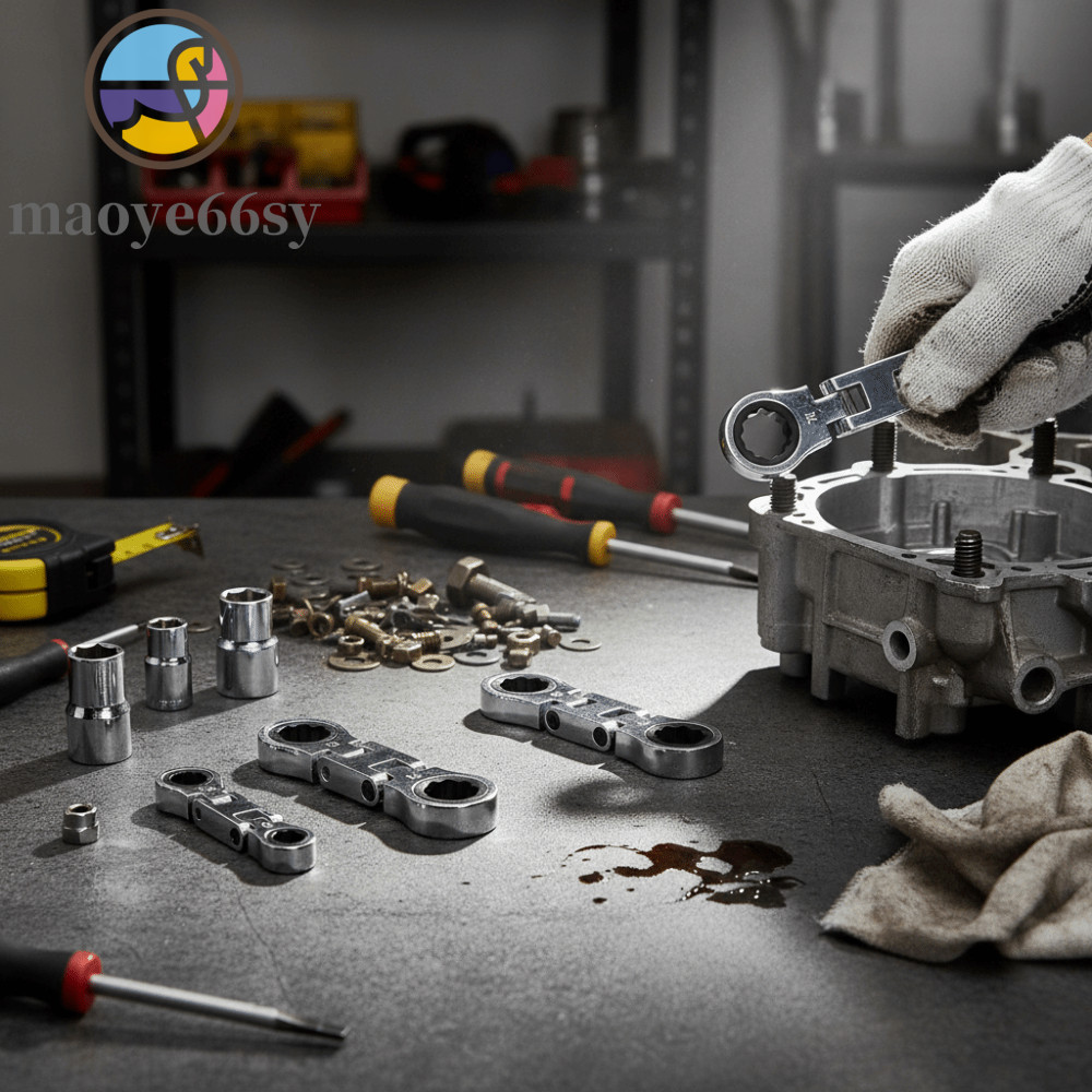 MAOYE66SY Flex-Head Ratcheting ประแจ, Flex-Head Design Ratcheting กลไกชุดประแจขนาดเล็ก,ปลายกล่องคู่ป
