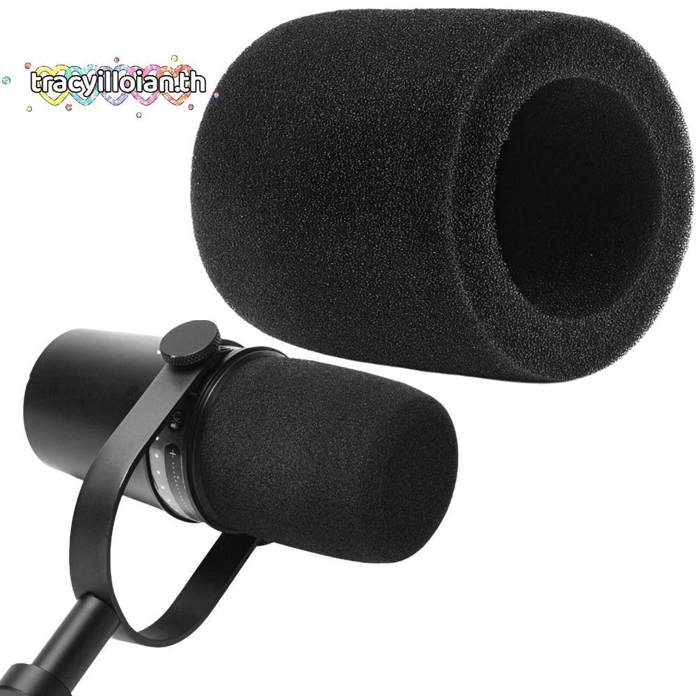 TRACYILLOIAN Mic ฝาครอบกระจก, Windproof Flocked ฟองน้ําโฟมไมโครโฟน Pop Filter, Professional เปลี่ยน 