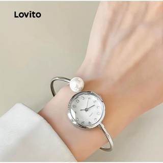 Lovito นาฬิกาควอตซ์แบบสบาย ๆ สำหรับผู้หญิง LFA86253