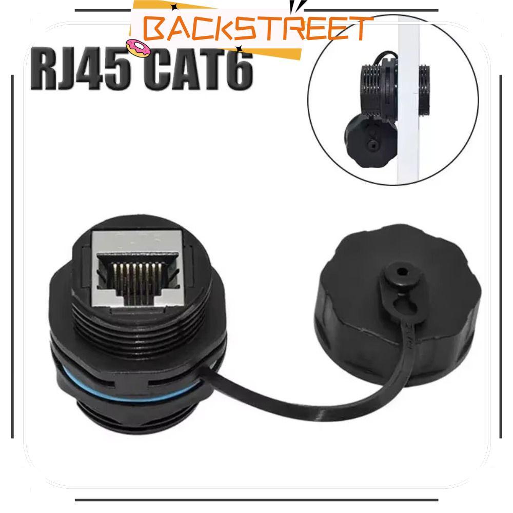 BACKSTAGE RJ45 Connector, IP68 กันน้ํา Shielded Cat6A RJ45 Connector, วงกลม RJ45 ปลั๊กแผงซ็อกเก็ต Ca