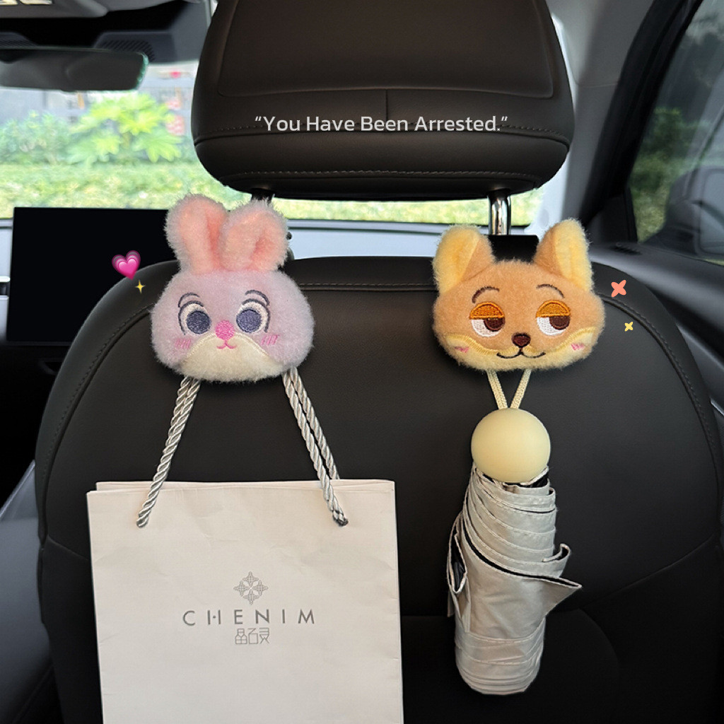 Crazy Animal City Car Seat Hook ที่นั่งมัลติฟังก์ชั่นด้านหลังตะขอขนาดเล็กที่เก็บของในรถยนต์น่ารักหญิง