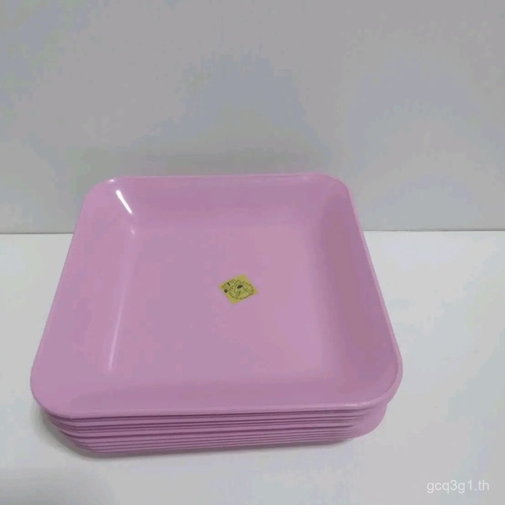 [12ใบ] จานสิงห์ 7.5 นิ้ว ทรงเหลี่ยม โหลละ 12 ใบ L72Q