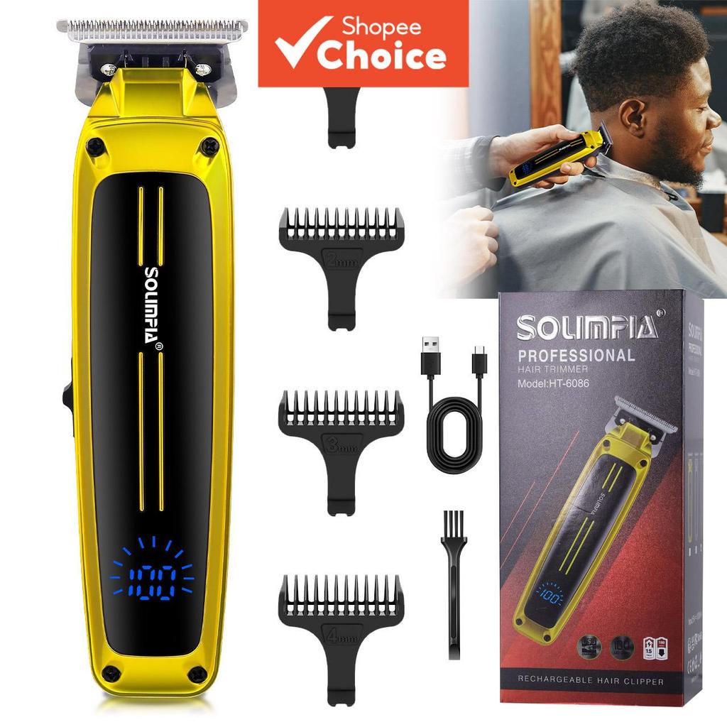 SOLIMPIA เครื่องตัดขนไร้สายแบบมืออาชีพ - ปัตตาเลี่ยนไฟฟ้าแบบชาร์จไฟได้สําหรับกรูมมิ่งและจัดแต่งทรงผมที่มีความแม่นยํา