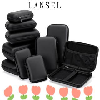 LANSEL1 กล่องเก็บของ EVA, หูฟังซิปขนาดเล็กแบบพกพา, กระเป๋าใส…